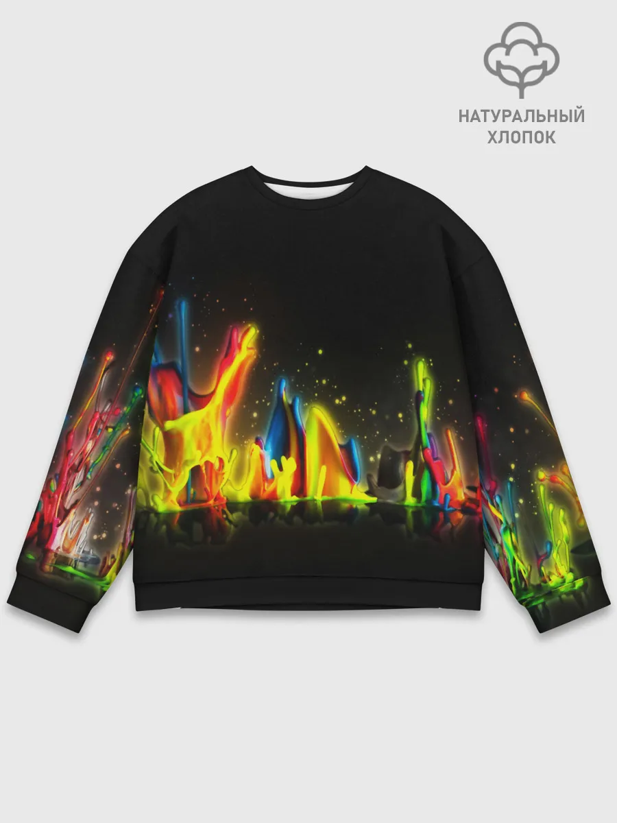 Мужской свитшот базовый / КРАСКИ В НЕОНЕ