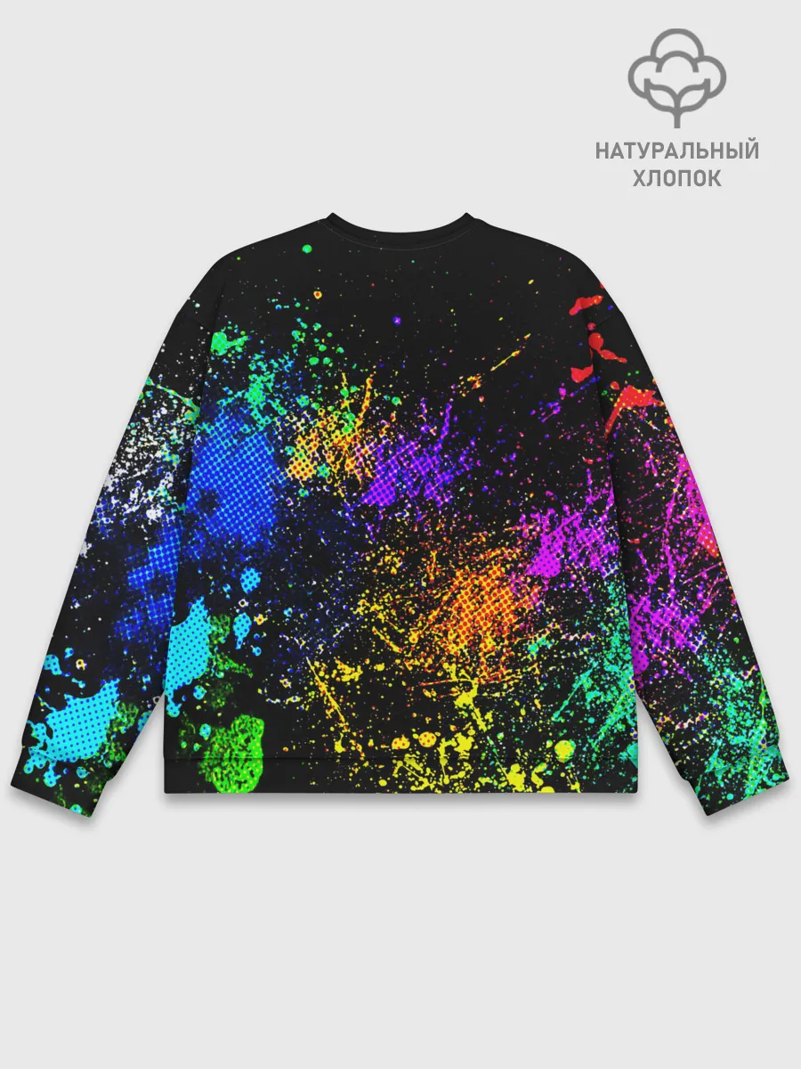 Мужской свитшот базовый / БРЫЗКИ КРАСОК