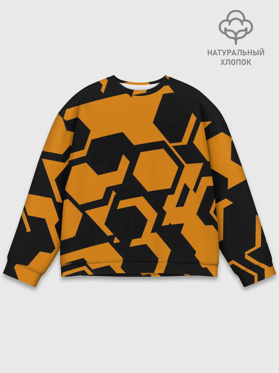 Мужской свитшот базовый / КИБЕРПАНК, жёлтый