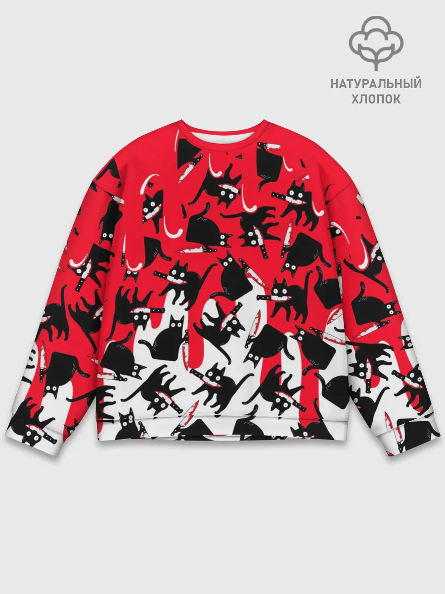 Мужской свитшот базовый / WHAT CAT