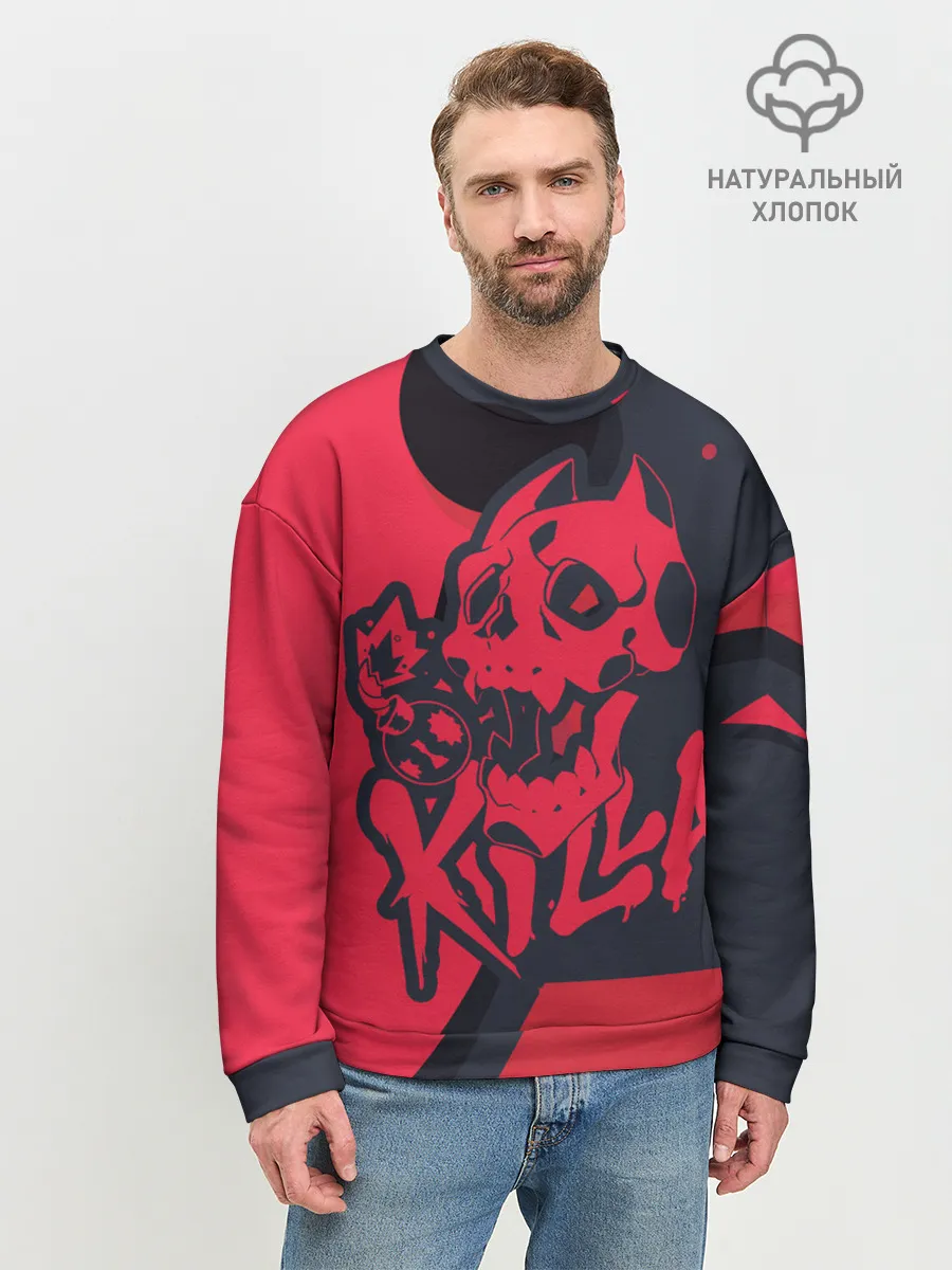 Мужской свитшот базовый / KILLA красная