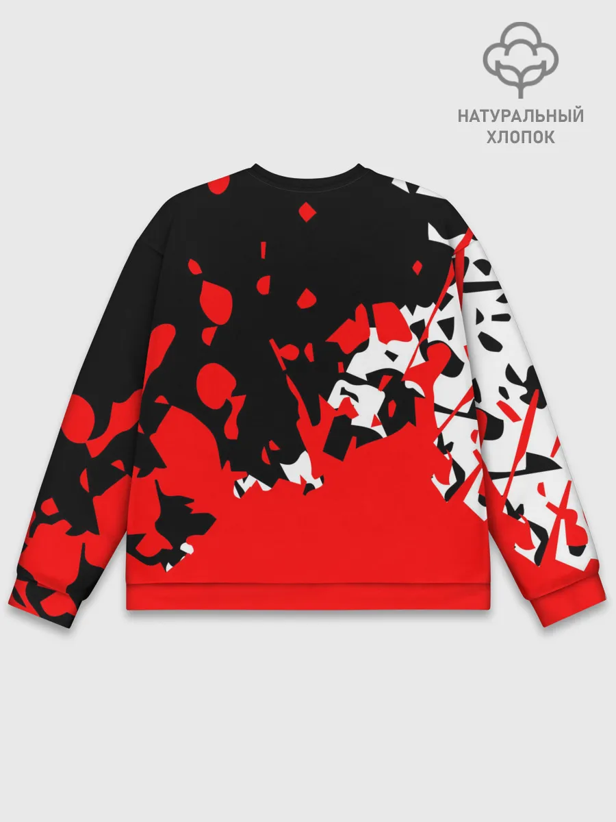 Мужской свитшот базовый / KILLA красные брызги