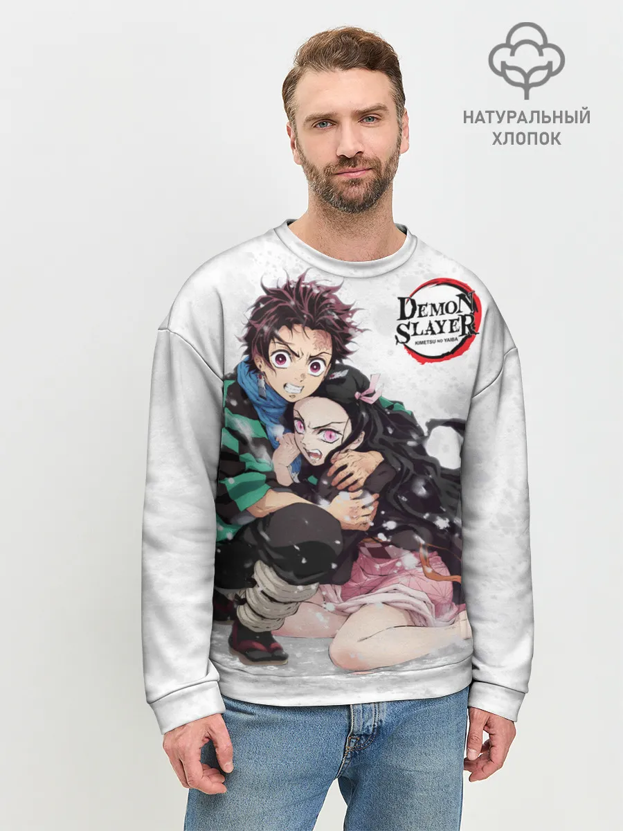 Мужской свитшот базовый / Клинок, рассекающий демонов