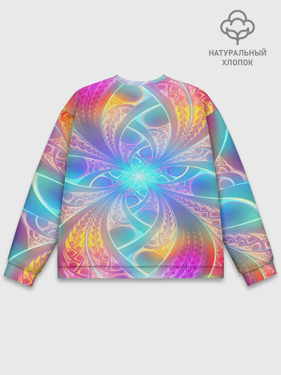 Мужской свитшот базовый / Узоры / Абстракция /Неон