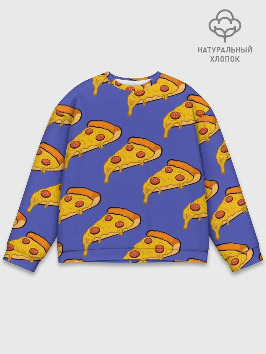 Мужской свитшот базовый / Кусочки пиццы