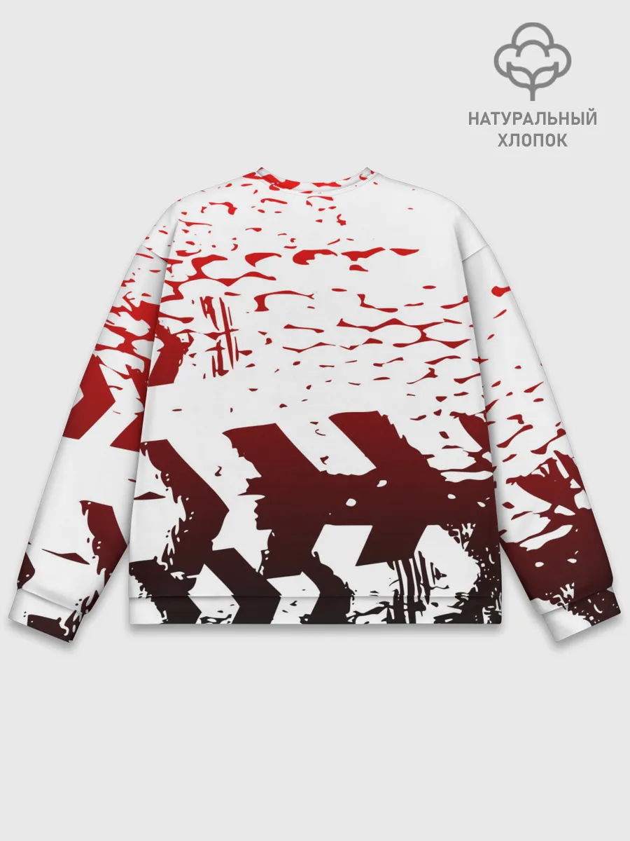Мужской свитшот базовый / KILLA красные следы