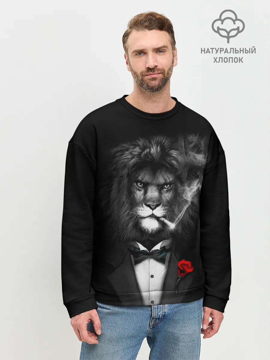 Мужской свитшот базовый / Брутальный Лев