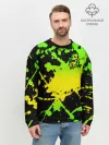 Мужской свитшот базовый / KILLA зеленые брызги