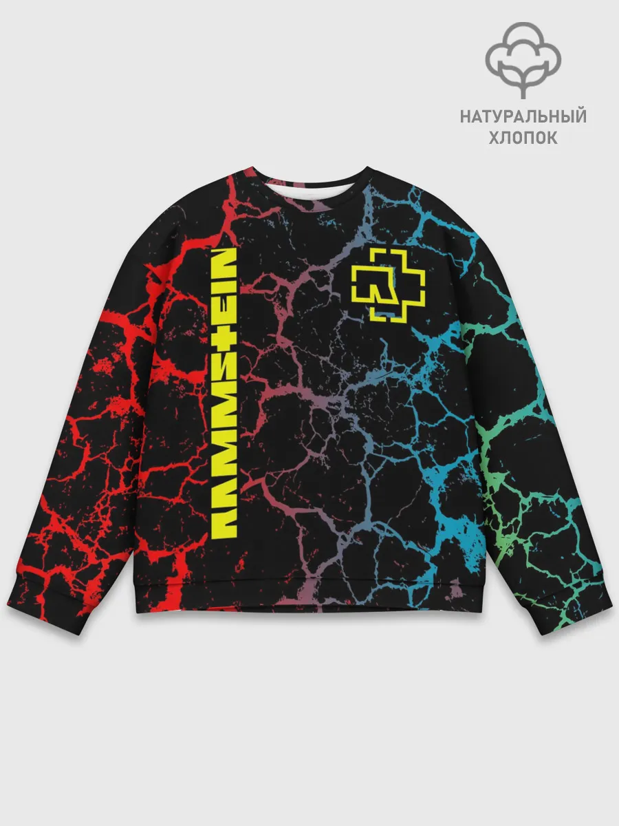 Мужской свитшот базовый / Rammstein трещины