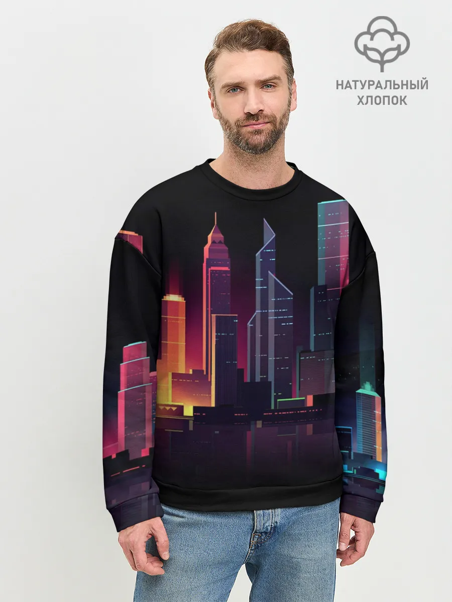 Мужской свитшот базовый / Neon City