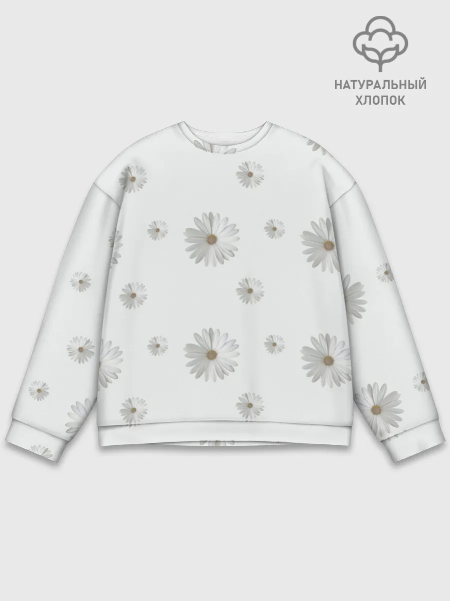 Мужской свитшот базовый / Ромашки