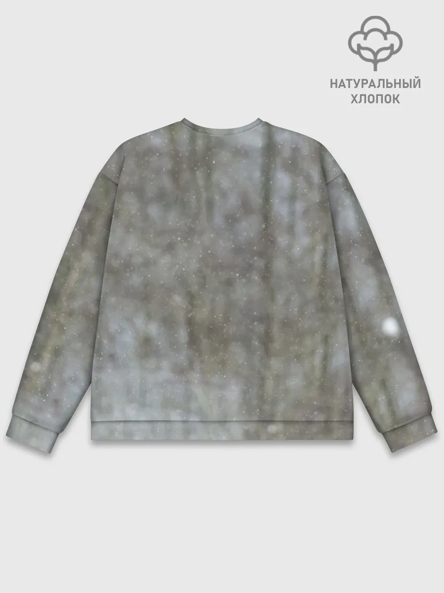 Мужской свитшот базовый / Волк и снег