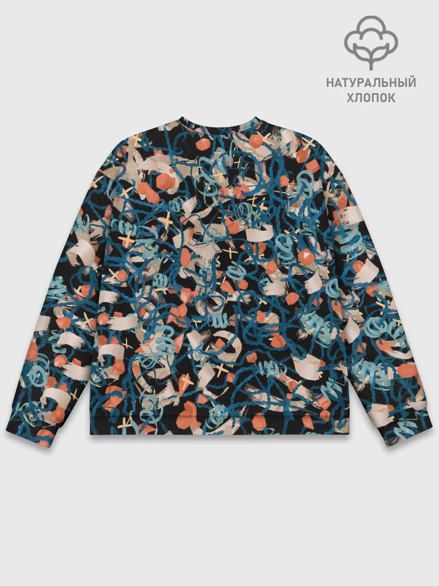 Мужской свитшот базовый / Линии в пространстве