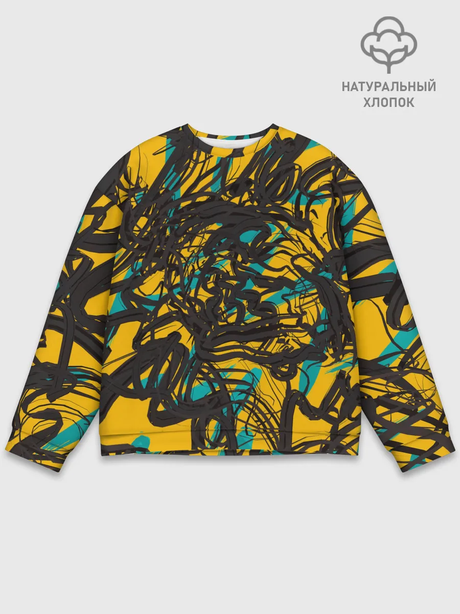 Мужской свитшот базовый / Черные линии