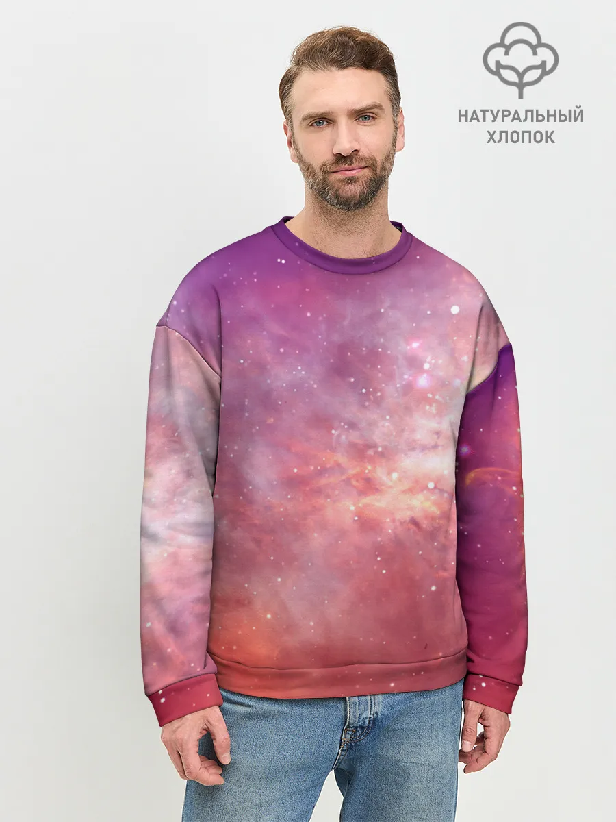 Мужской свитшот базовый / Космическое небо