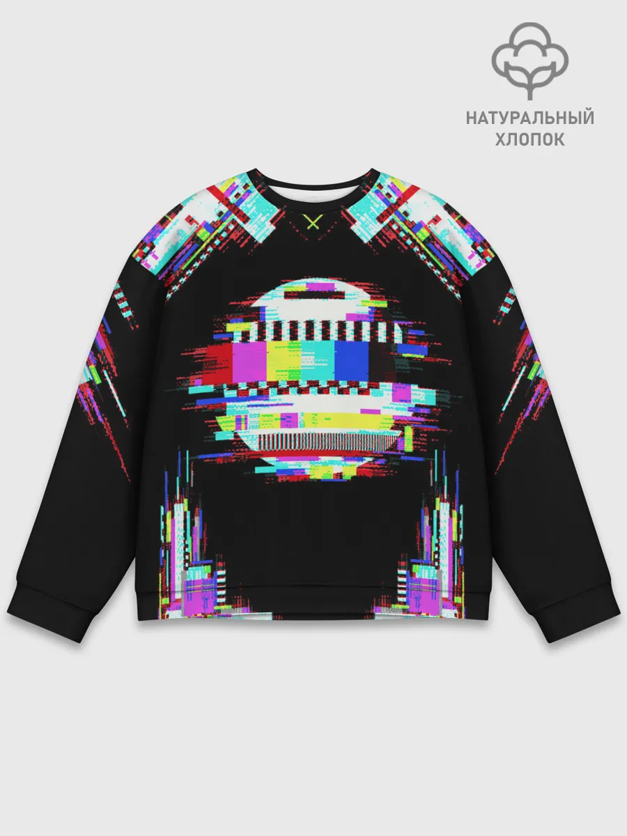 Мужской свитшот базовый / Glitch VHS