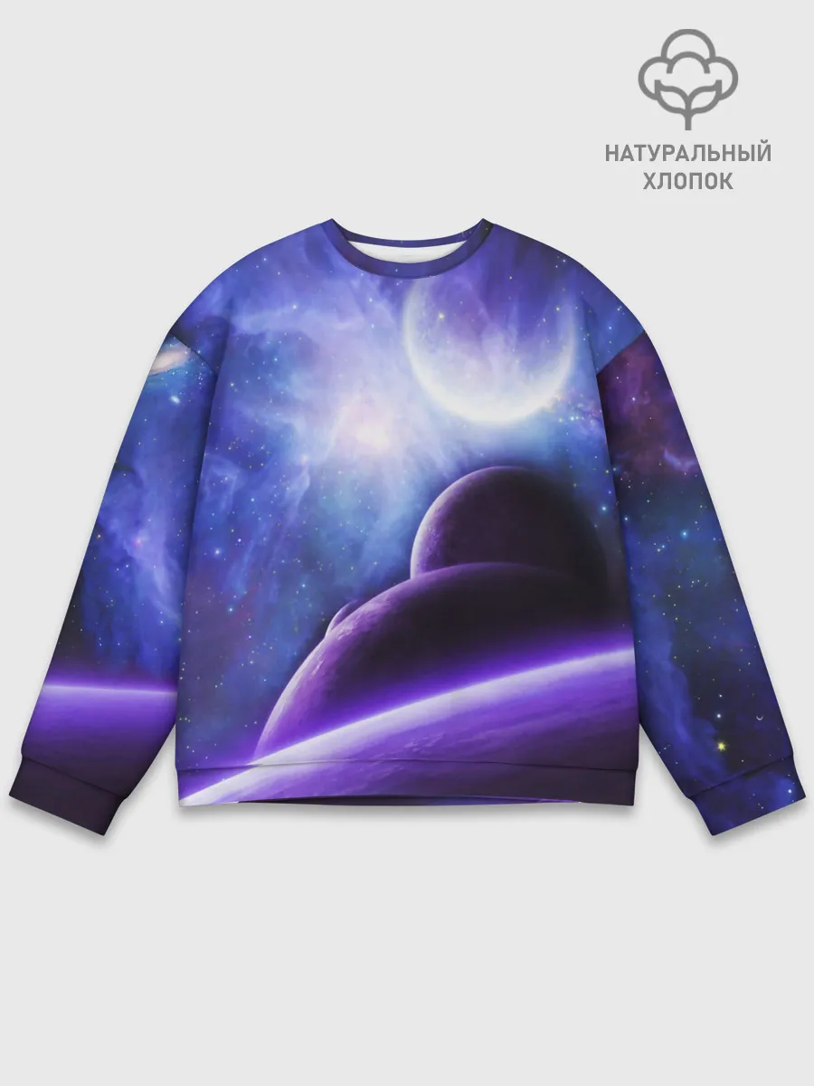 Мужской свитшот базовый / Неоновый Космос