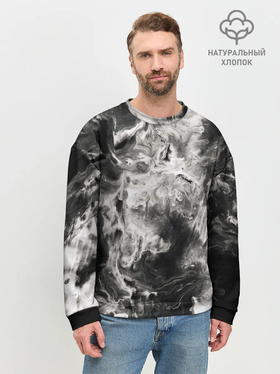 Мужской свитшот базовый / Мрамор
