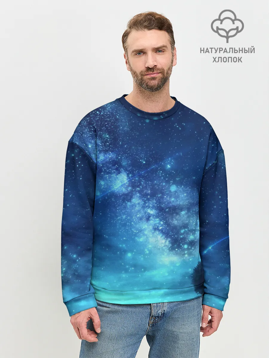 Мужской свитшот базовый / Синяя Небо