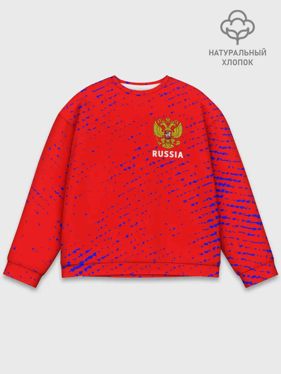 Мужской свитшот базовый / RUSSIA / РОССИЯ
