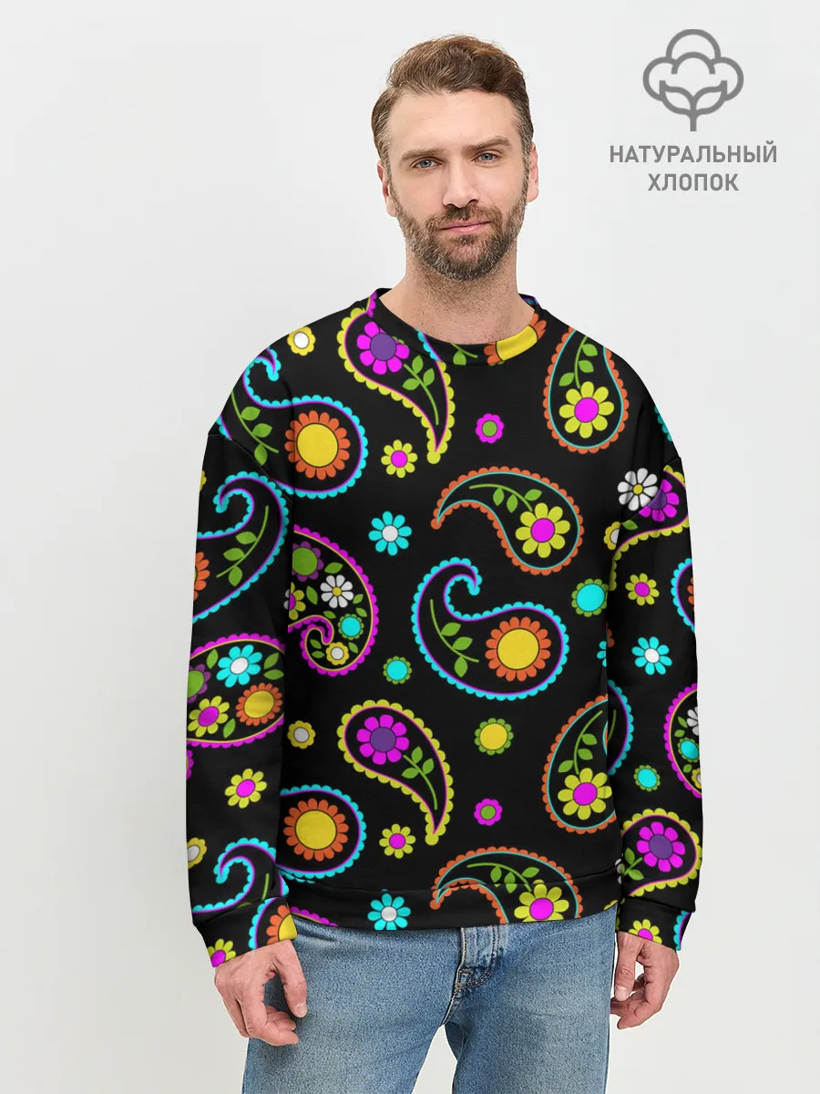 Мужской свитшот базовый / ЦВЕТЫ