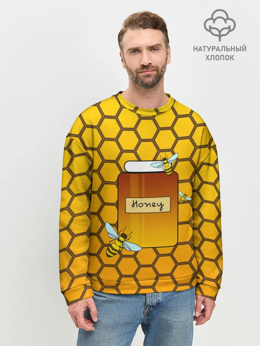 Мужской свитшот базовый / Сладкий мёд