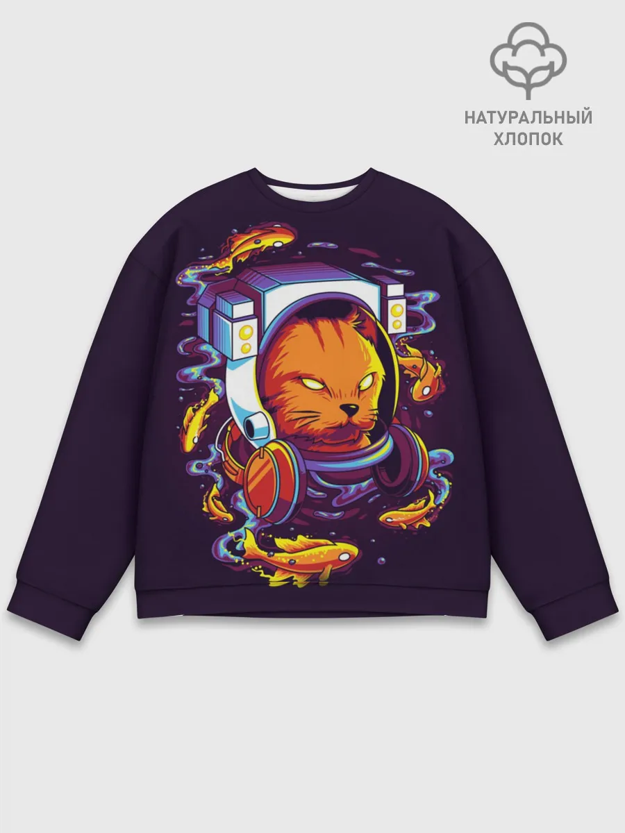 Мужской свитшот базовый / Техно Кот