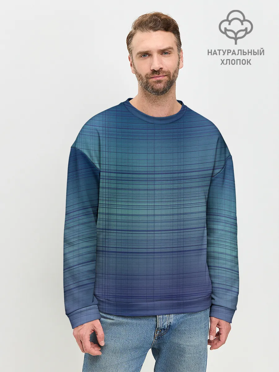 Мужской свитшот базовый / Синяя сетка