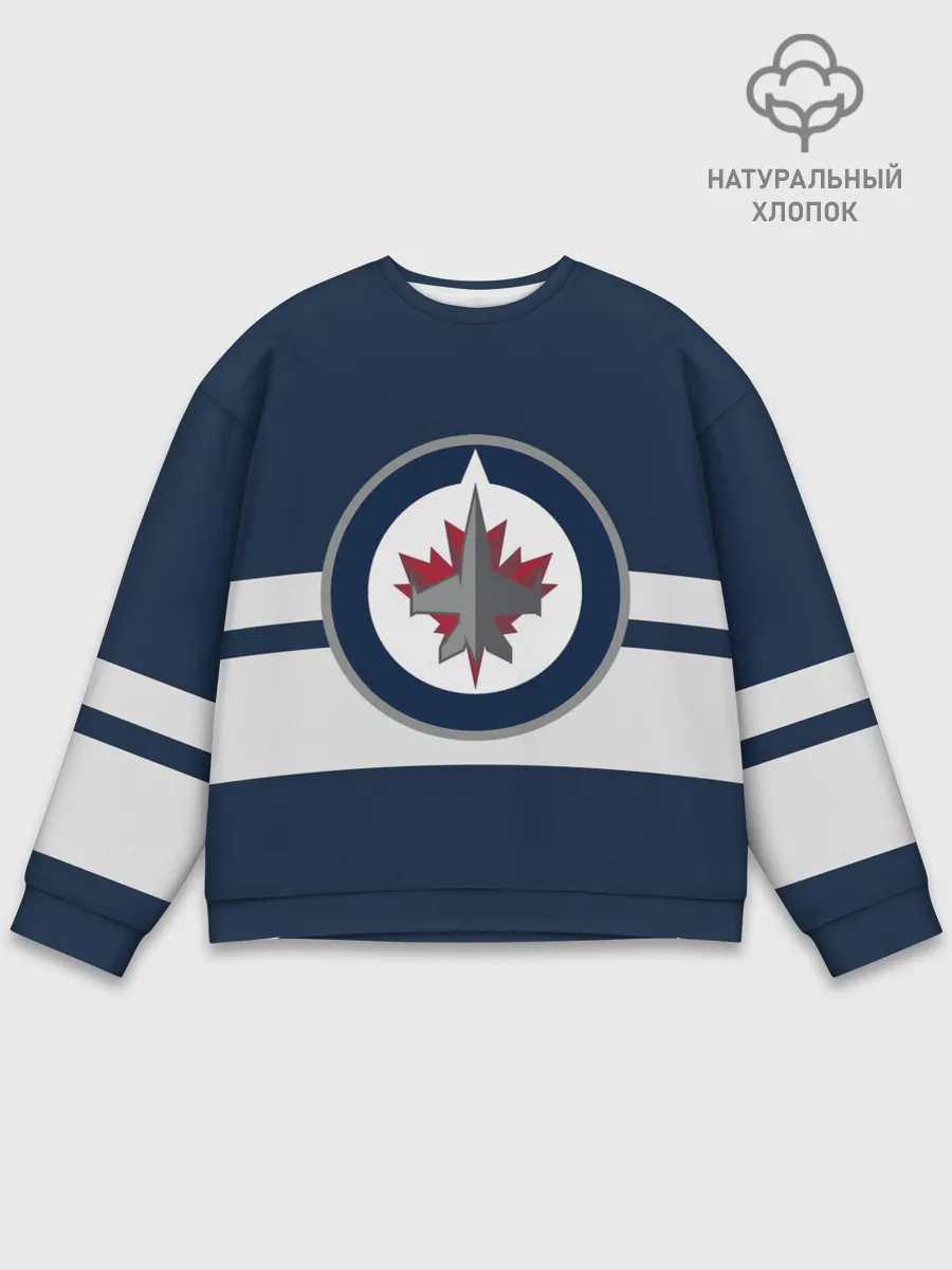 Мужской свитшот базовый / ВИННИПЕГ ДЖЕТС НХЛ