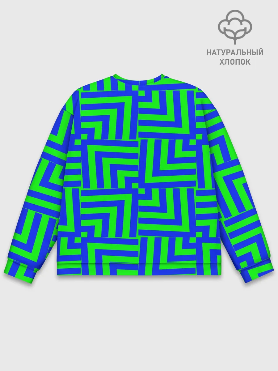 Мужской свитшот базовый / Minecraft | Creeper