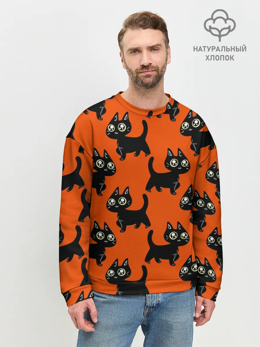 Мужской свитшот базовый / HALLOWEEN CATS