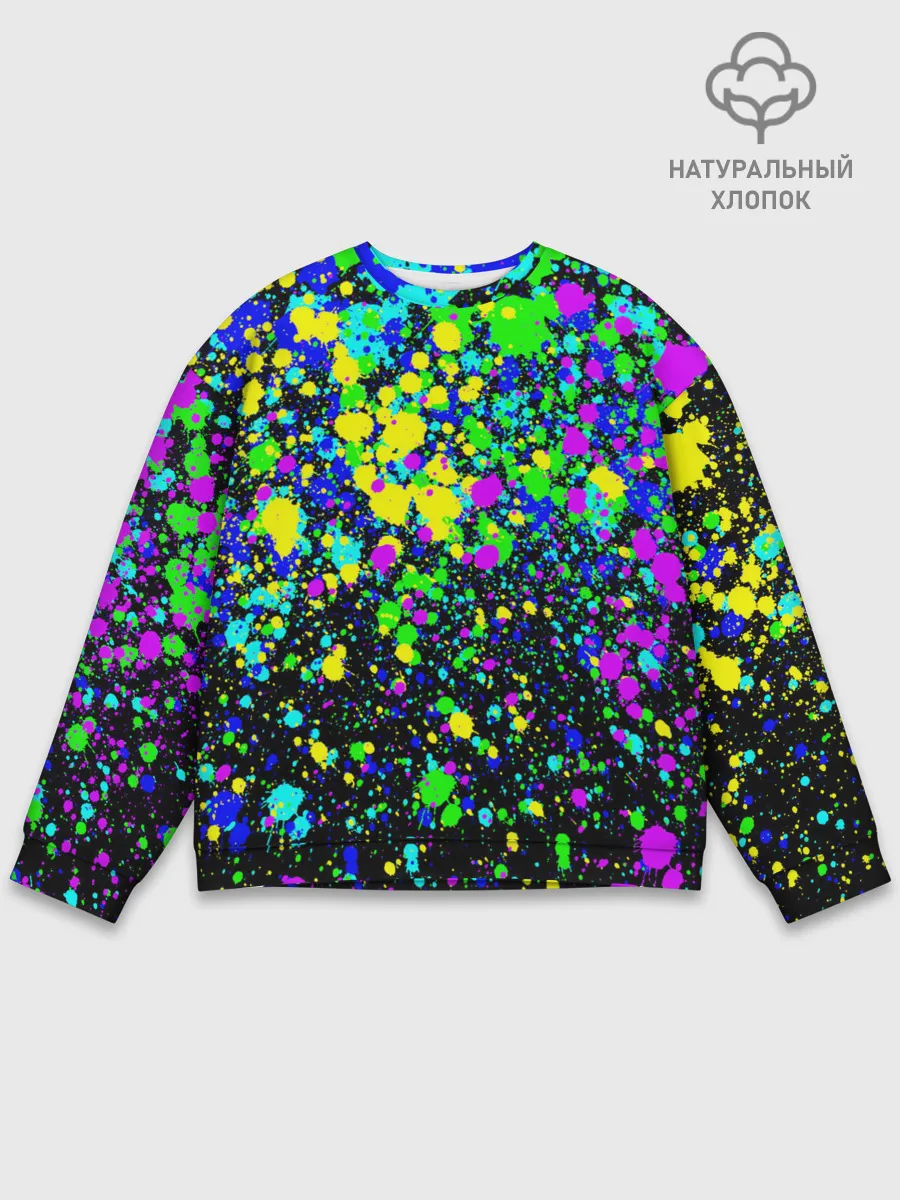 Мужской свитшот базовый / Неоновые краски лета