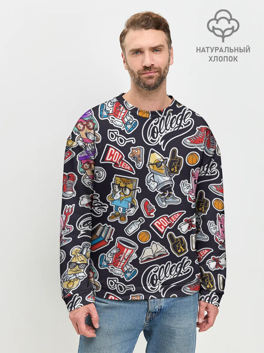 Мужской свитшот базовый / Pop art