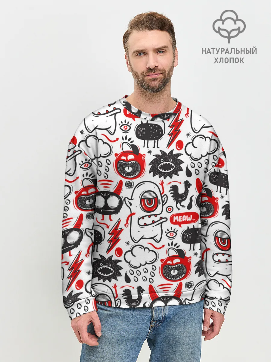 Мужской свитшот базовый / Pop art