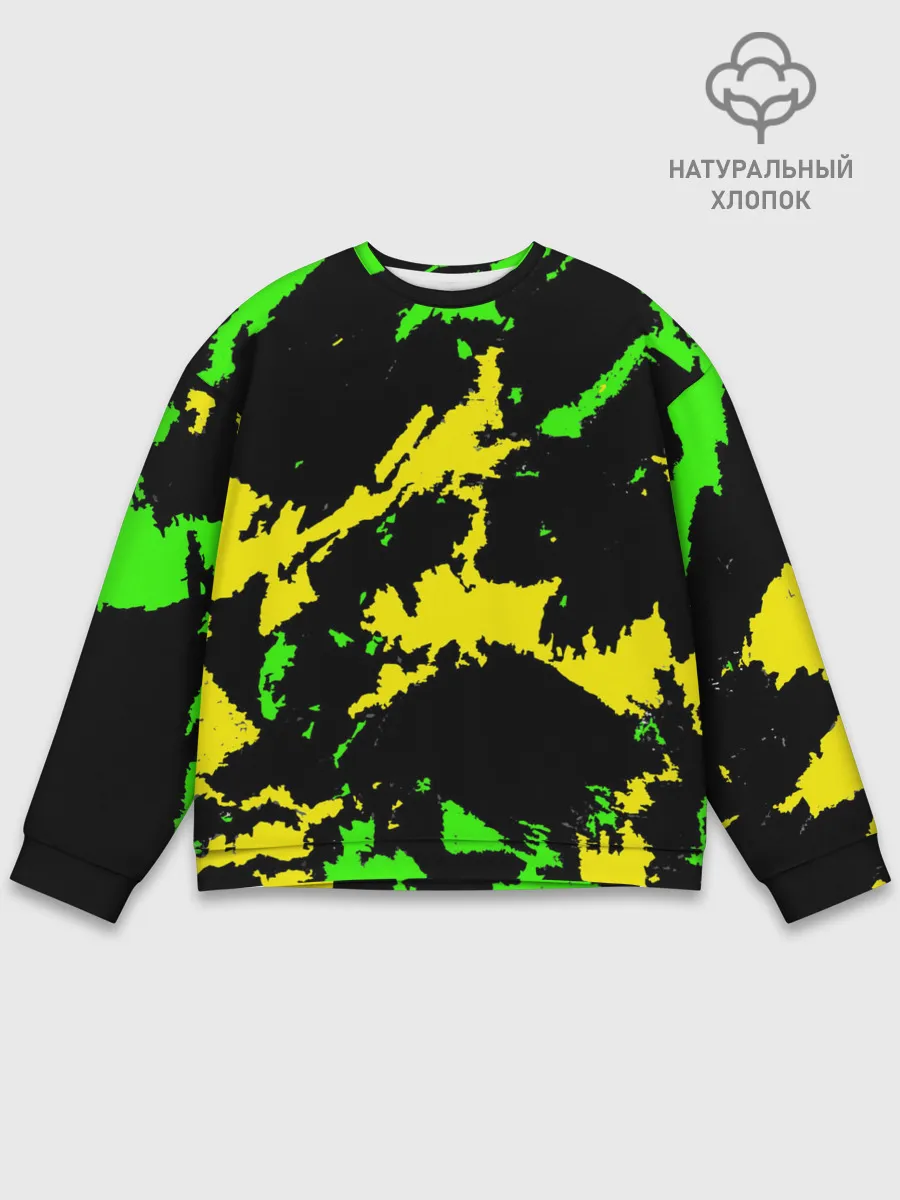 Мужской свитшот базовый / Желто-зеленый