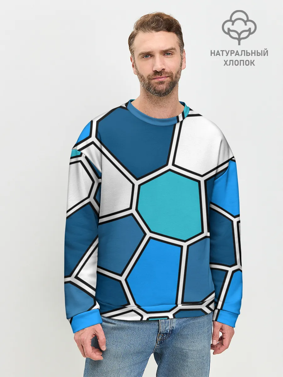 Мужской свитшот базовый / Ледяной витраж