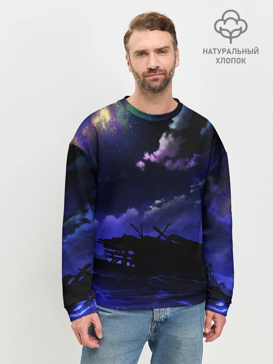 Мужской свитшот базовый / Ночной закат