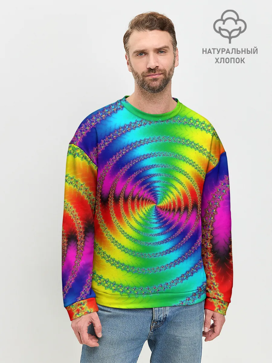Мужской свитшот базовый / Цветной гипноз