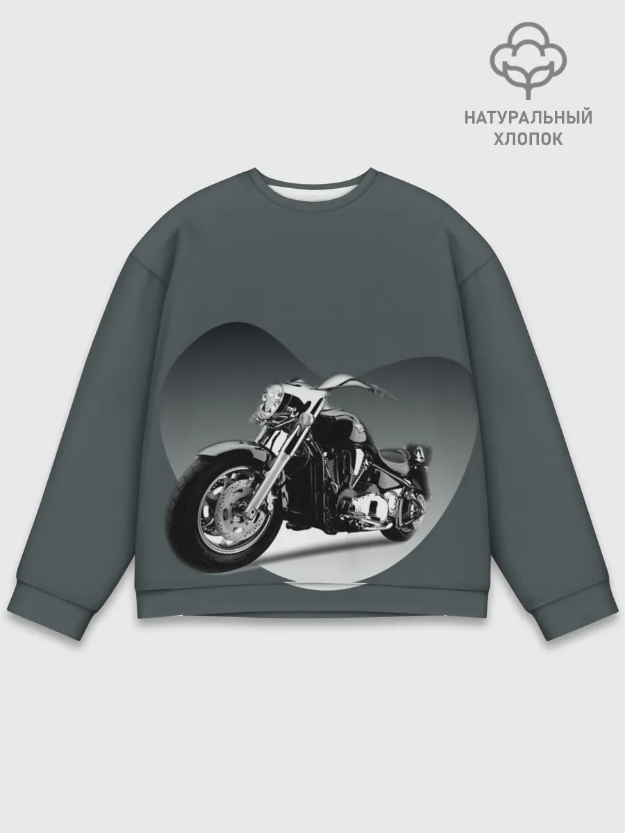 Мужской свитшот базовый / Мотоцикл
