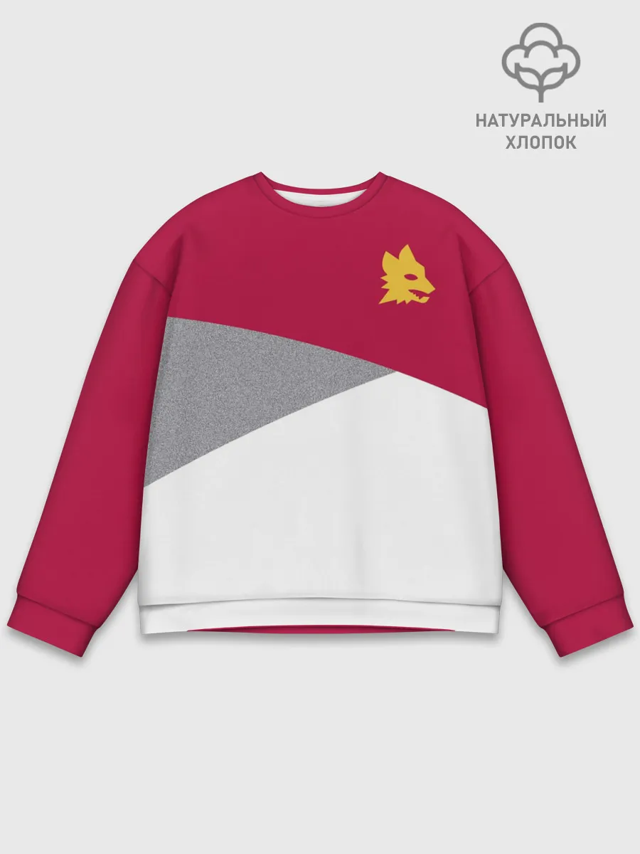 Мужской свитшот базовый / AS Roma | Red Design 21/22