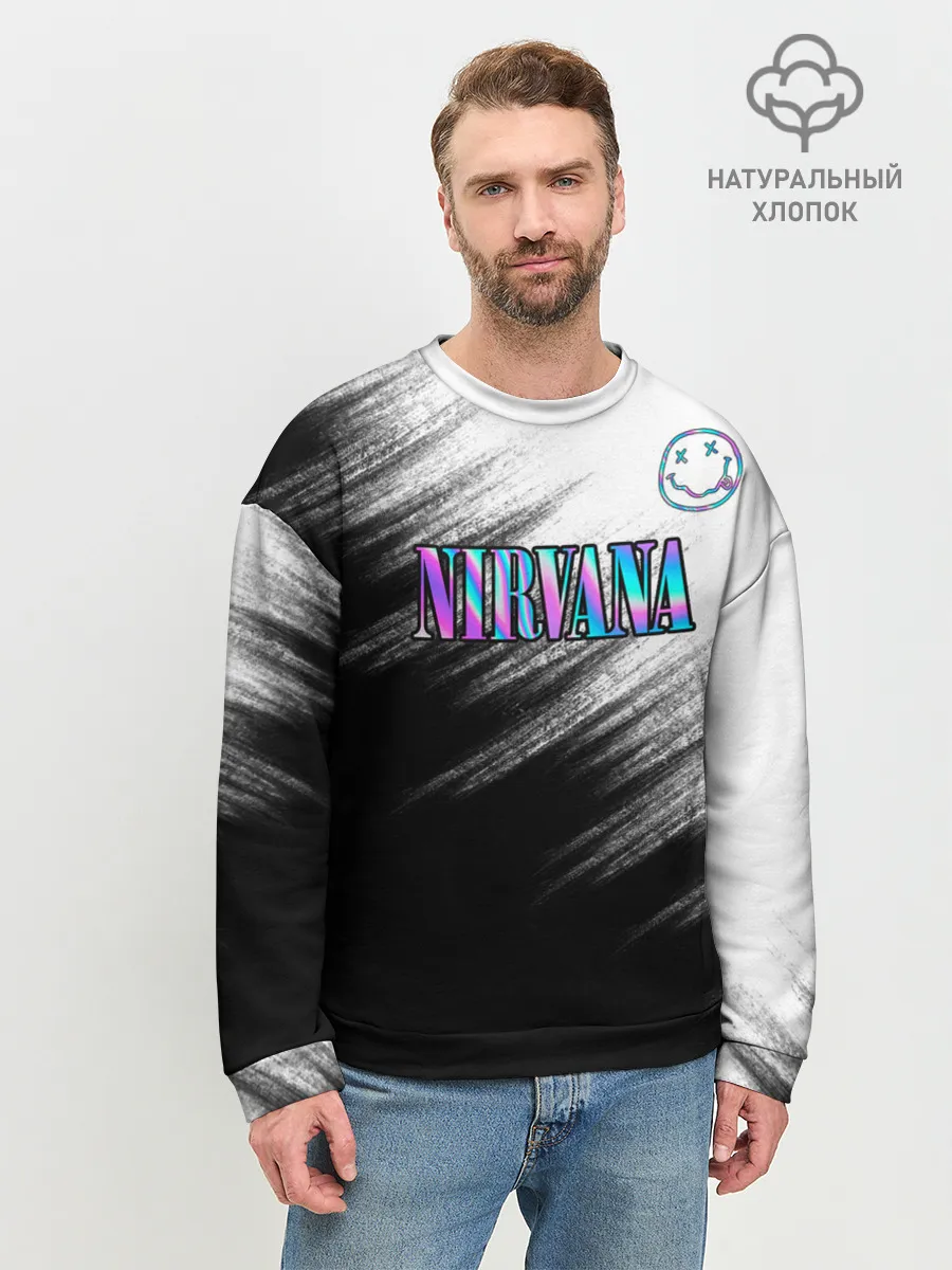 Мужской свитшот базовый / nirvana