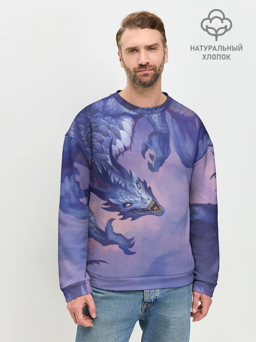 Мужской свитшот базовый / Дракон воды