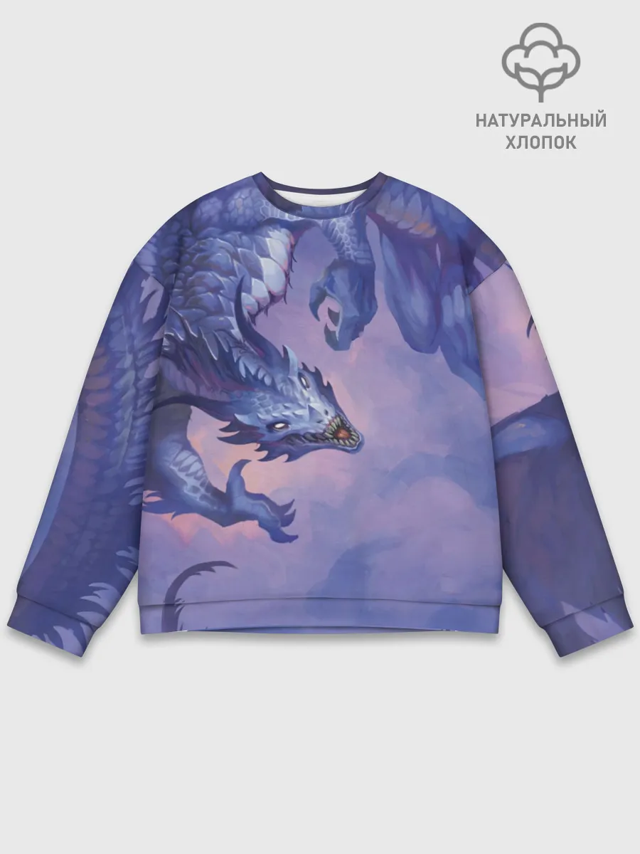 Мужской свитшот базовый / Дракон воды