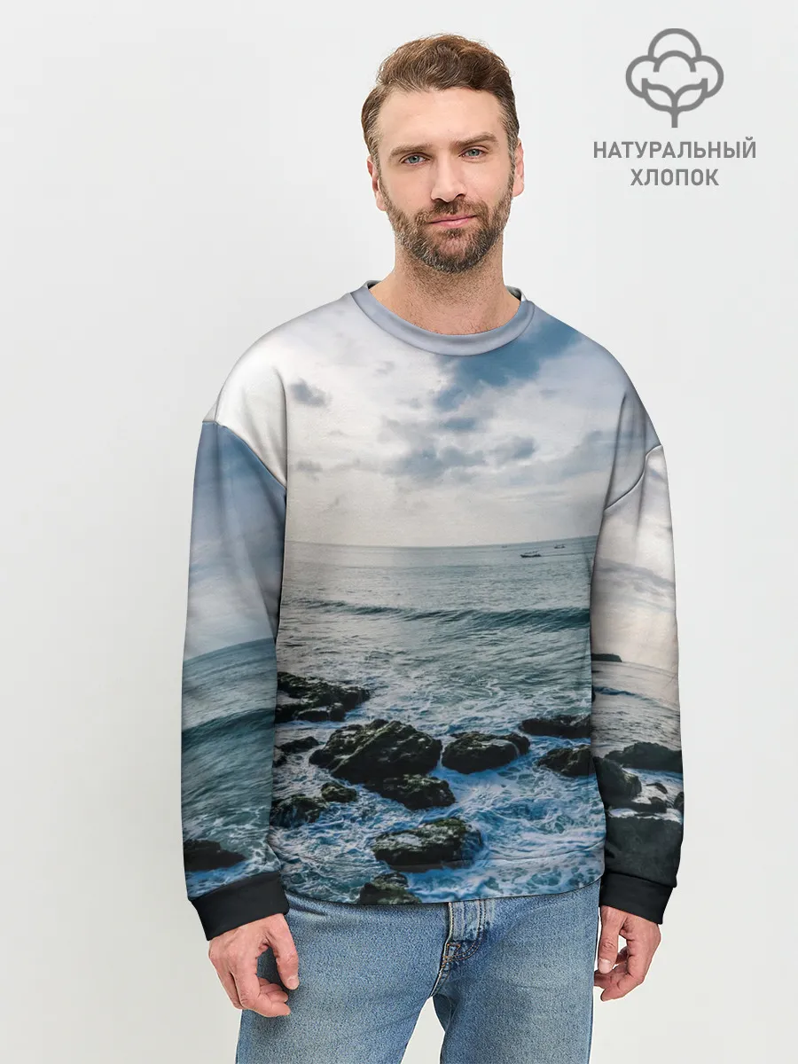 Мужской свитшот базовый / Море