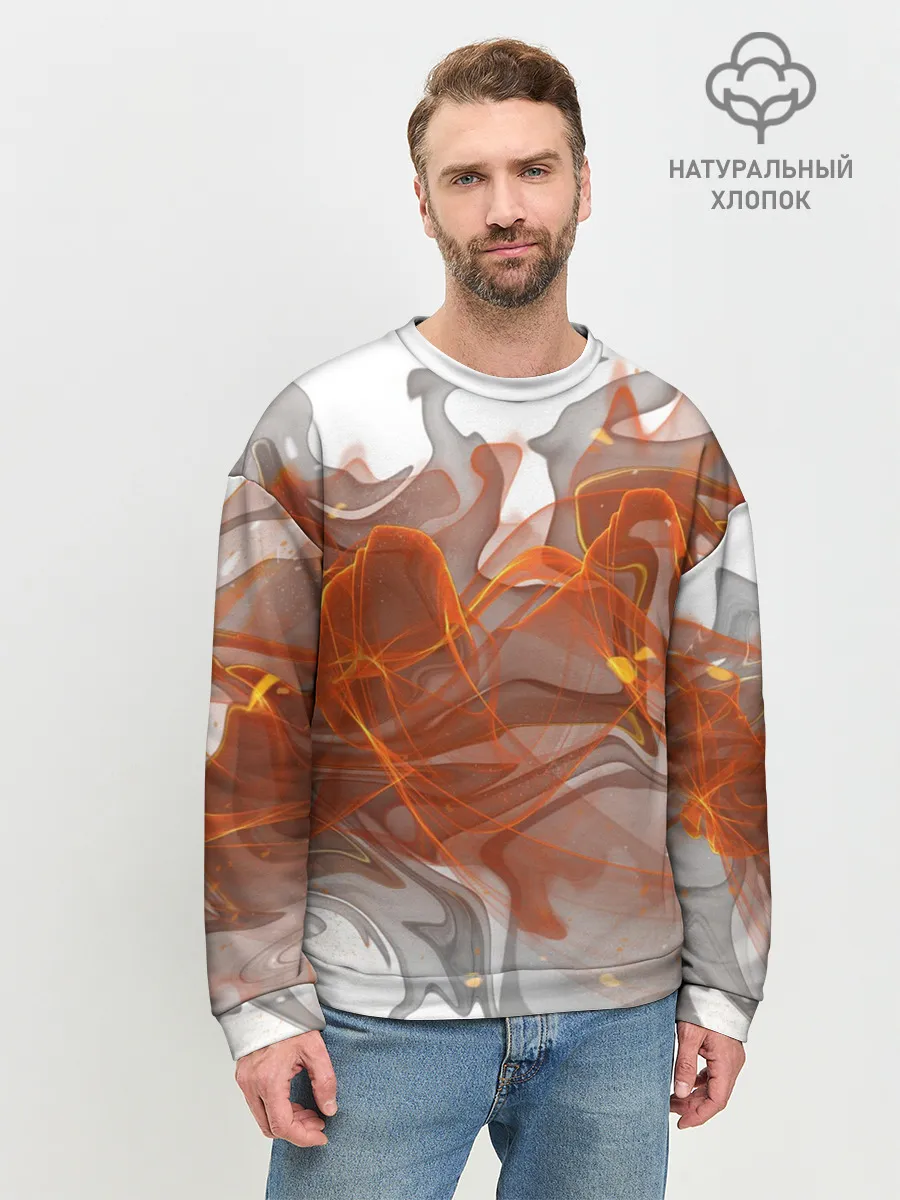 Мужской свитшот базовый / ОГОНЬ