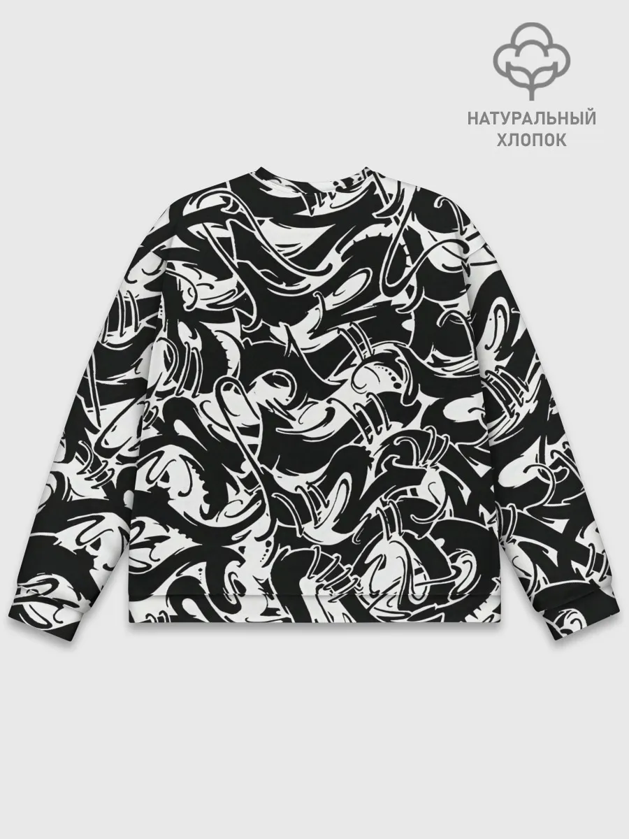 Мужской свитшот базовый / Tattoo | BlackWhite