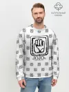 Мужской свитшот базовый / Лого джоджо белый