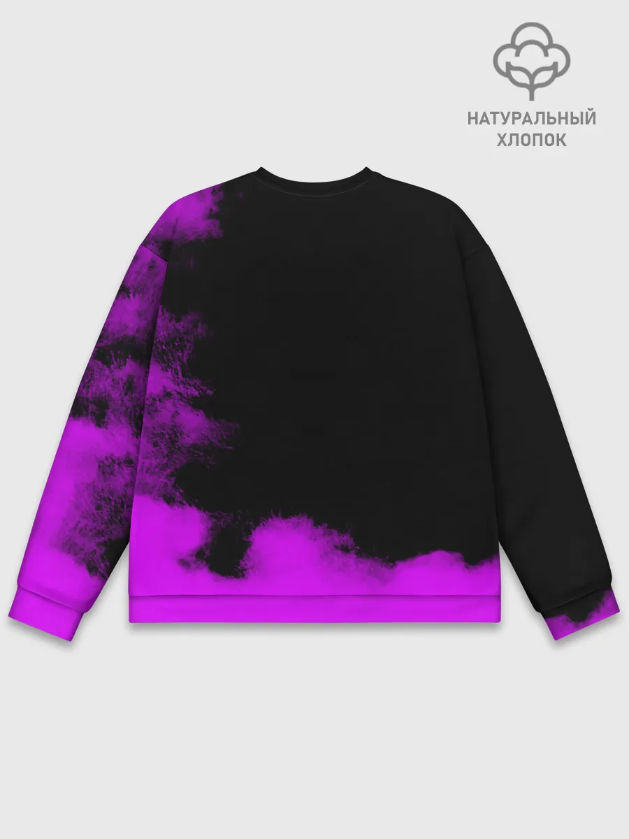 Мужской свитшот базовый / Джоджо fuck фиолетовый