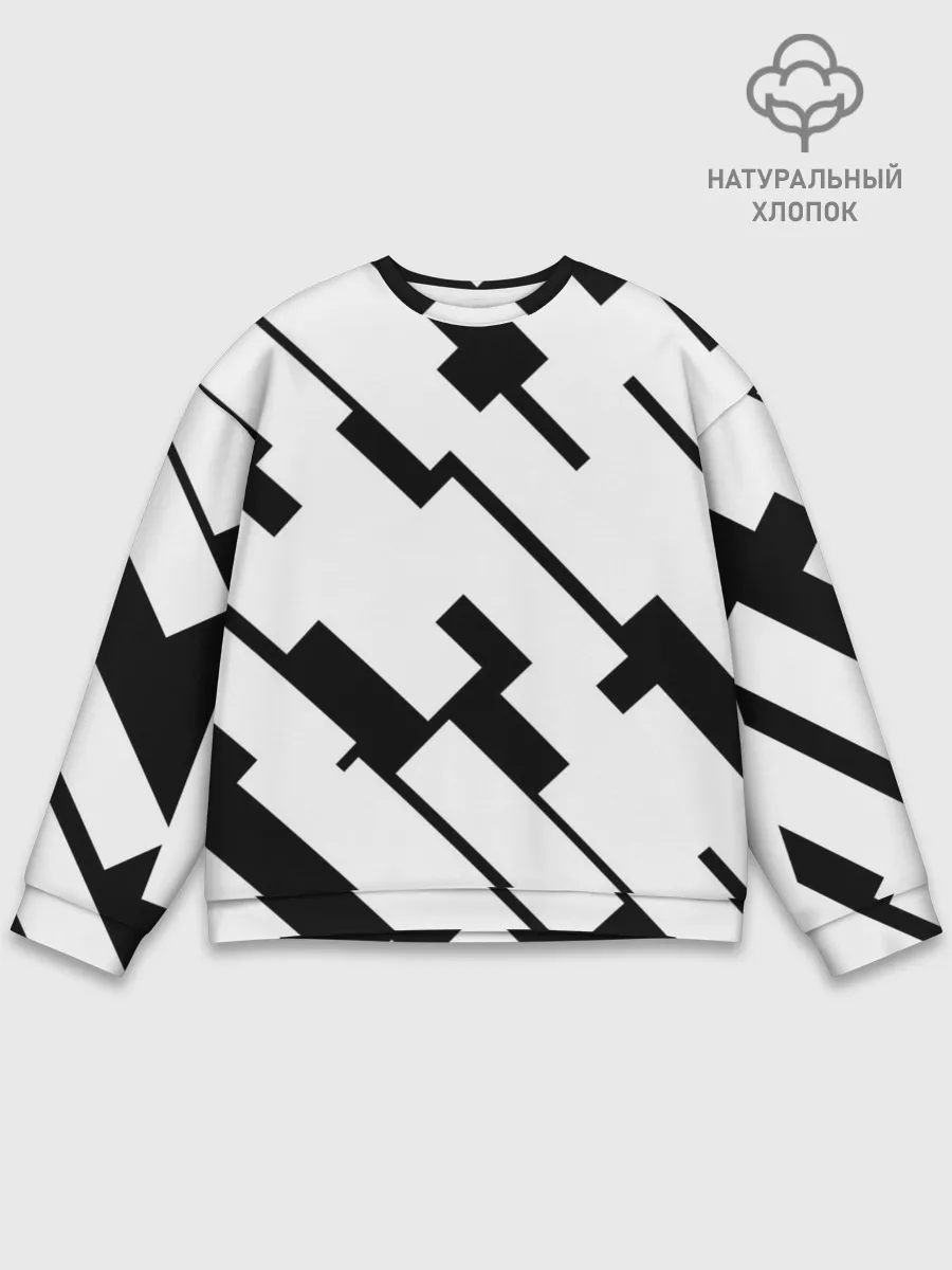 Мужской свитшот базовый / ГЕОМЕТРИЯ,АБСТРАКЦИЯ,ПОЛОСЫ
