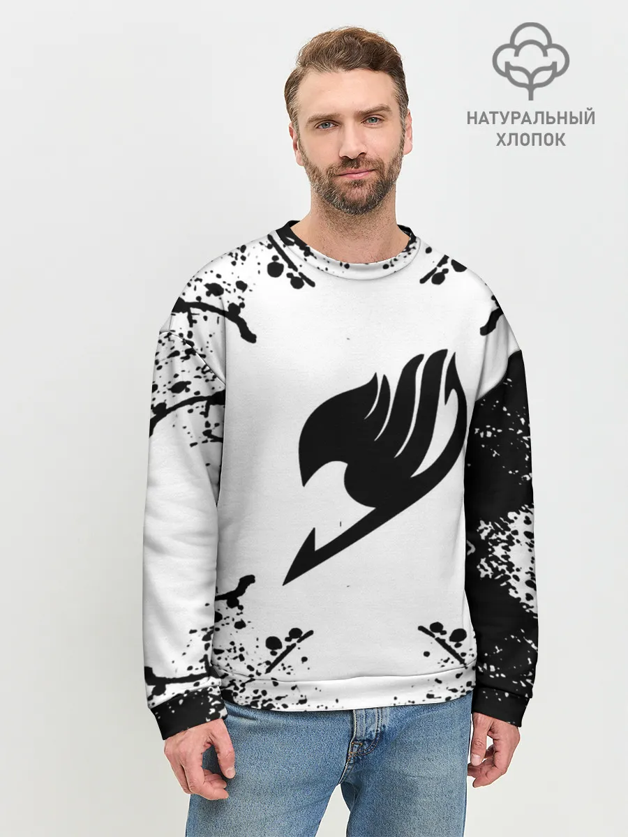 Мужской свитшот базовый / Хвост Феи в белом круге